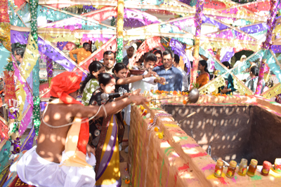 Shiva Yajna performed at Laxmi Narayan Bari temple in Agartala on December 22.